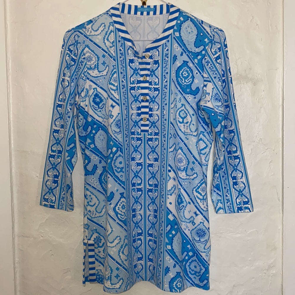 J McLaughlin Biscayne Band Collar Tunic